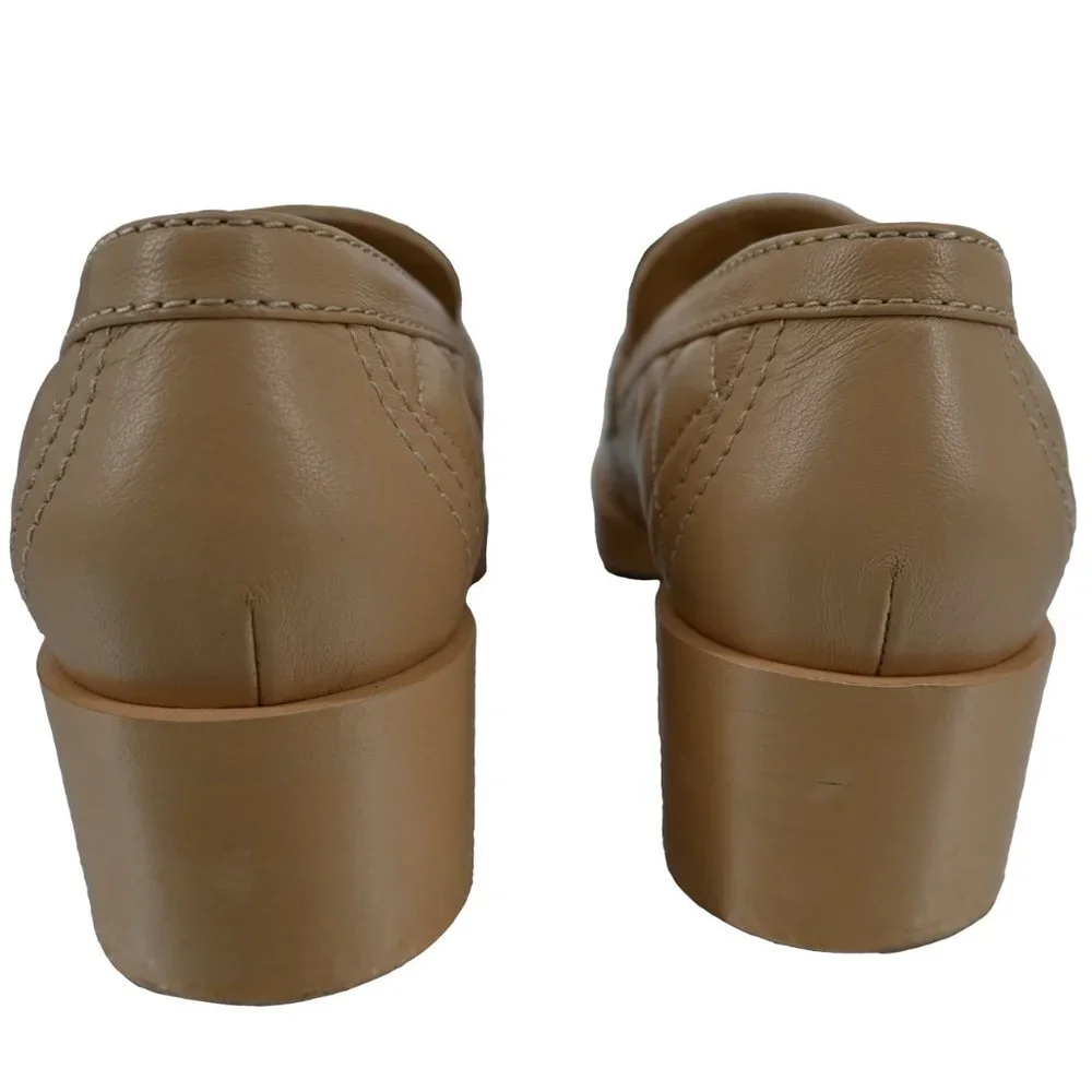 - CHANEL Lambskin Quilted CC Heart Loafers in Beige 37 EU - Picture 5 of 9